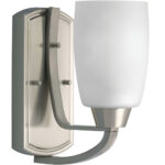 Wall Sconce - Brushed Nickel Etched Glass